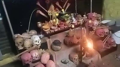 Police recover 30 human skulls and bones from makeshift temple in Bidadi, man arrested
