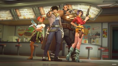 The release date and visuals for Overwatch 2's crazy Cowboy Bebop collaboration skins has been revealed