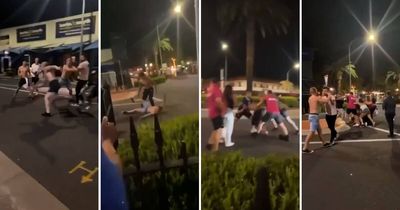 Wild brawl spills into main street during rugby league weekend