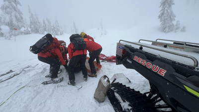 Snowshoer rescued after 20 minutes buried upside down in avalanche