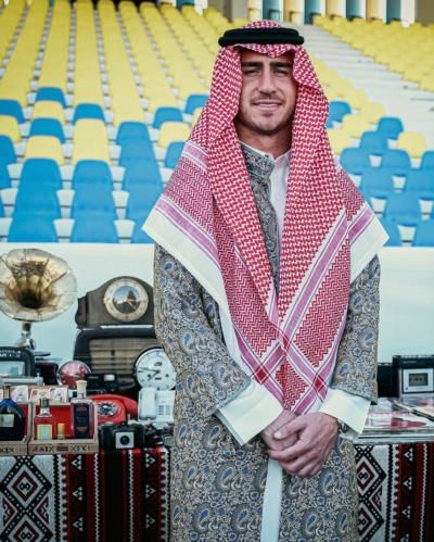 Aymeric Laporte Embracing Cultural Elegance In Arabic Attire With Grace