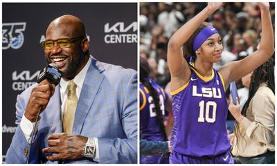 Shaq revealed that he called Angel Reese to praise her for avoiding the LSU-South Carolina melee