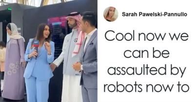 Humanoid Robot Inappropriately Touches Female Reporter During Presentation In Saudi Arabia