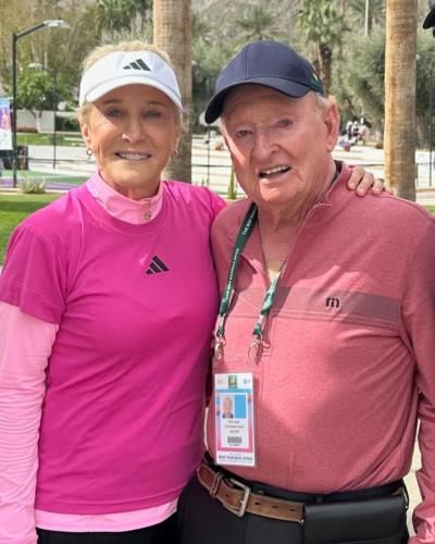 Tennis Legends Tracy Austin And Rod Laver In Iconic Photo
