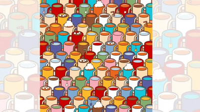 Optical Illusion: It is very difficult to find the empty cup in this Image; care to try?