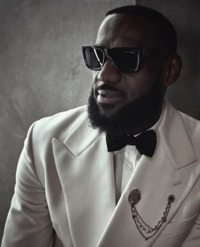 King James' Fashion Reign In A Sharp White Suit