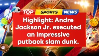 NBA Rookie Andre Jackson Jr. Soars For Putback Slam Dunk