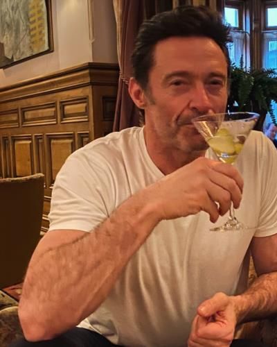 Hugh Jackman's Effortless Charm In Casual White T-Shirt Moment