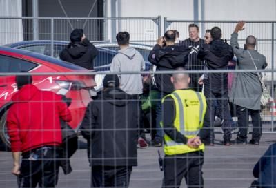 Elon Musk Visits Tesla's European Plant In Gruenheide