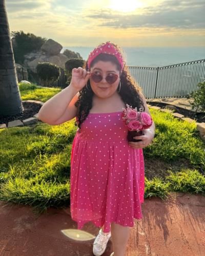 Raini Rodriguez Radiates Elegance In Pink And White Ensemble