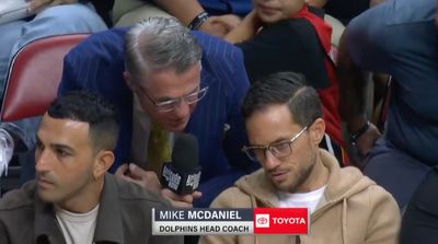 Dolphins’ Mike McDaniel’s Interview Sitting Courtside at NBA Game Went Exactly As Expected