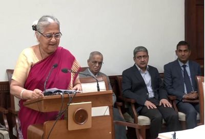 Philanthropist Sudha Murty takes oath as Rajya Sabha member