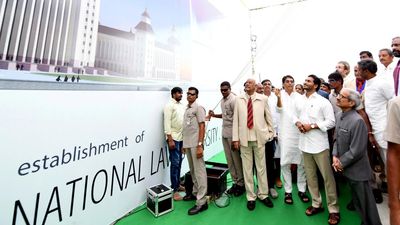 Andhra Pradesh CM lays foundation stone for National Law University in Kurnool