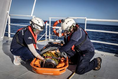 Survivors of rescued Mediterranean ship say dozens died during the voyage