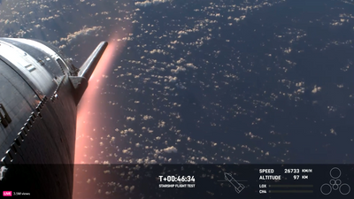 Watch SpaceX's Starship reenter Earth's atmosphere in this fiery video