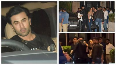 Alia Bhatt's birthday dinner party: Ranbir Kapoor gives off major 'big brother' vibes as he gives Shaheen Bhatt and Jaanvi Dhawan forehead kisses- WATCH