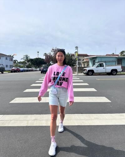 Nootsara Tomkom's Stylish Pink And Blue Outfit