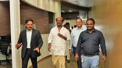 Rajinikanth visits L&TMRH operations control centre in Hyderabad