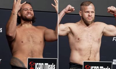 UFC Fight Night 239 video: Tai Tuivasa, Marcin Tybura make weight in Las Vegas