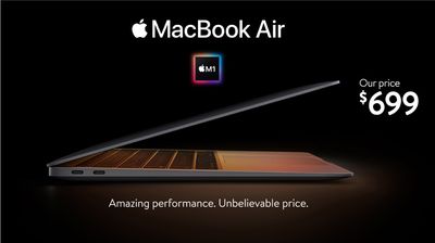 Walmart now selling M1 MacBook Air, debuts at lowest-ever price of $699