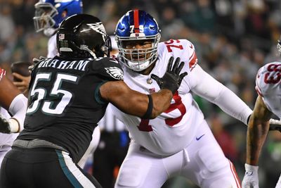 WATCH: Brandon Graham is the first to meet and welcome Saquon Barkley to Eagles