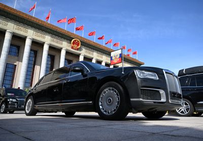 Kim Jong Un takes ride in luxury Russian limo given to him by Putin