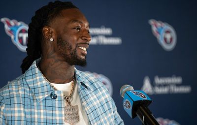 Titans’ Calvin Ridley gets emotional in interview with Mike Keith