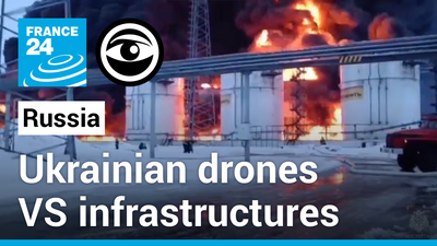 Russian energy infrastructures targeted by Ukrainian drones