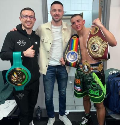 Josh Taylor Celebrates Victories With Fellow Champions In Heartwarming Snapshot