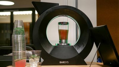 We used this automated bartender machine to mix cocktails for a happy hour — and it didn’t disappoint