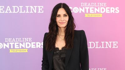 Courteney Cox shares a glimpse into her on-trend kitchen with natural wood finish cabinets