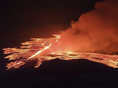 A volcano in Iceland is erupting for the fourth time in 3 months