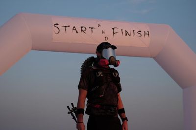 ‘I’ll run until there’s no sea left’: the gas mask-wearing ultramarathoner circling the Salton Sea