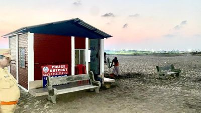 Coastal police booth set up at Karaikal beach