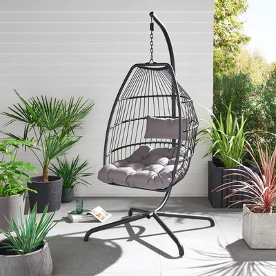 B&M's sellout hanging egg chairs are back – and they’re joined by a new space-saving collapsible version