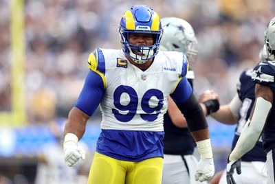 Where does Aaron Donald rank in NFL history for most career sacks?