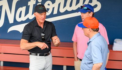 LIV Golf CEO Greg Norman Meets PGA Tour Investor Steve Cohen At New York Mets Baseball Game