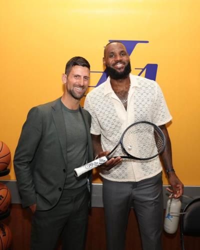 Novak Djokovic Celebrates Encounters With Lebron James And Steph Curry