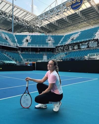 Donna Vekic Showcasing Her Tennis Prowess With A Stylish Pose