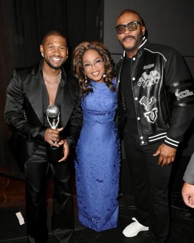 Tyler Perry Celebrates The Color Purple Cast And Usher's Win