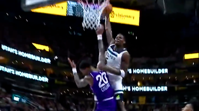 T’Wolves’ Anthony Edwards Had NBA Fans Losing Their Minds After Poster Dunk of the Year