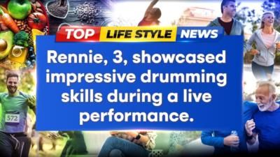 David Foster's 3-Year-Old Son Rennie Wows Crowd With Drum Skills