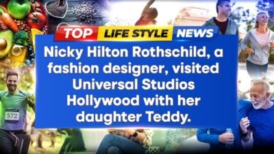 Nicky Hilton Rothschild Enjoys Family Time At Universal Studios Hollywood