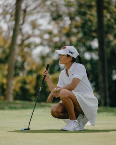 Celine Boutier Showcases Golf Skills In Stylish Attire