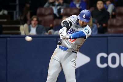 Shohei Ohtani hit a foul ball 119 MPH through the roof (!) in South Korea