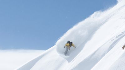 "I might need a lesson" – watch David Beckham wipe out while snowboarding through deep powder in the backcountry