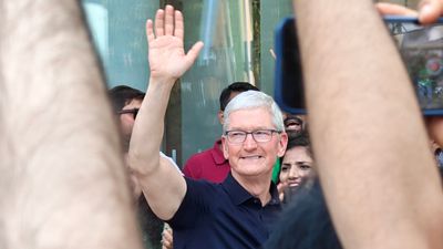 Apple CEO Tim Cook is in Shanghai amid hopes a shiny new store will help drive stalled iPhone sales