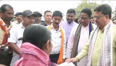 Lok Sabha Polls: Tripura CM holds door-to-door campaign in Golaghati constituency