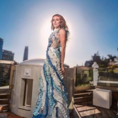 Ambar Zenteno Radiates Elegance In Stunning Blue And Turquoise Dress