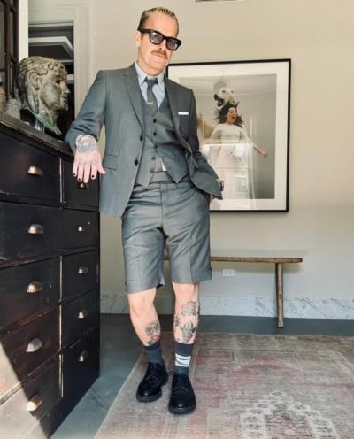 Bob Harper's Stylish Grey Suit With Shorts: A Modern Twist